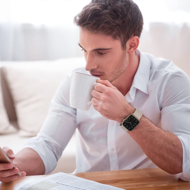 For Apple Watch Ultra 2 49mm Pin Buckle Silicone Watch Band(Milk Tea) by bashfashion