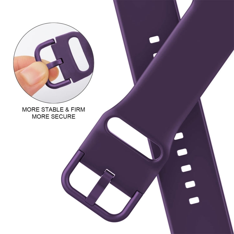 For Apple Watch Ultra 2 49mm Pin Buckle Silicone Watch Band(Dark Purple) by bashfashion
