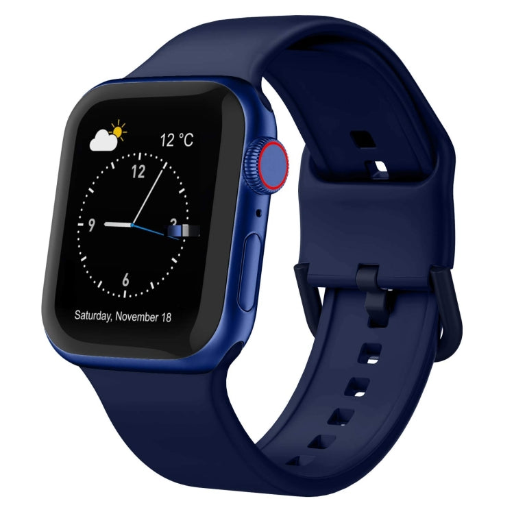 For Apple Watch Ultra 2 49mm Pin Buckle Silicone Watch Band(Midnight Blue) by bashfashion