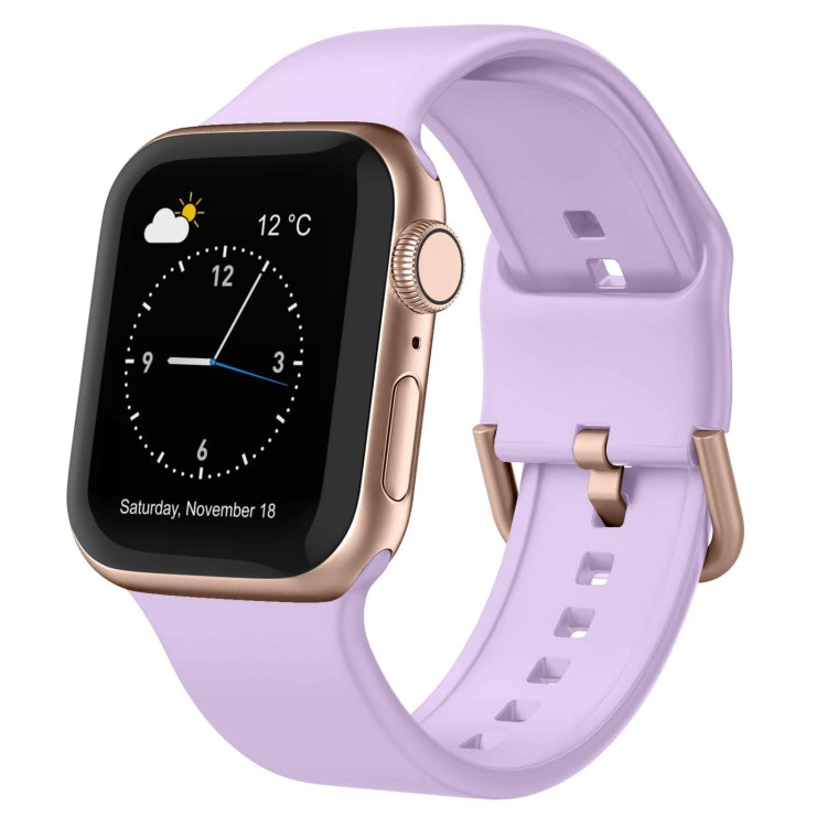 For Apple Watch Ultra 2 49mm Pin Buckle Silicone Watch Band(Lavender) by bashfashion