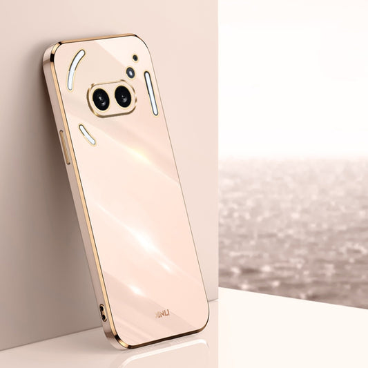 For Nothing Phone 2A XINLI Straight Edge 6D Electroplate TPU Phone Case(Pink) by XINLI