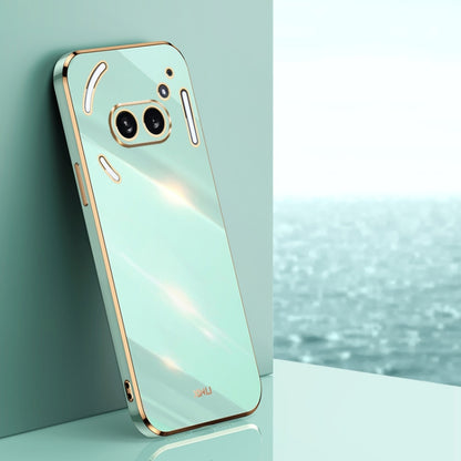 For Nothing Phone 2A XINLI Straight Edge 6D Electroplate TPU Phone Case(Mint Green) by XINLI