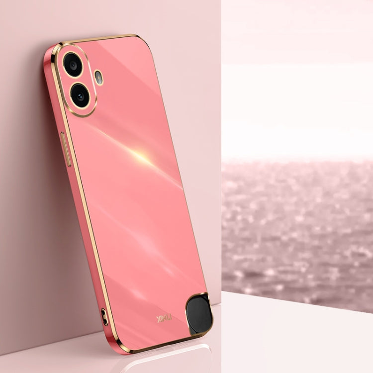 For Nothing CMF Phone 1 XINLI Straight Edge 6D Electroplate TPU Phone Case(Hawthorn Red) by XINLI