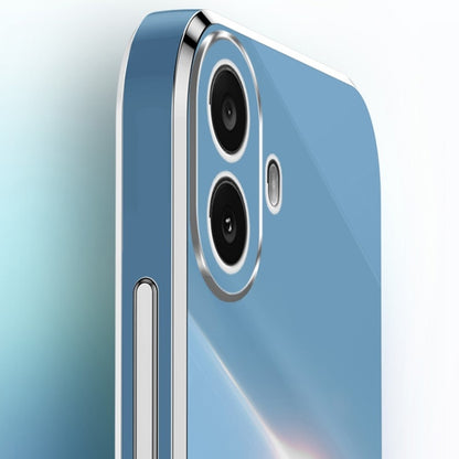 For Nothing CMF Phone 1 XINLI Straight Edge 6D Electroplate TPU Phone Case with Ring Holder(Celestial Blue) by XINLI