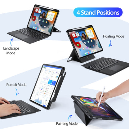 For iPad Pro 12.9 2022 / 2021 / 2020 / Air 13 2024 DUX DUCIS DK Series Magnetic Wireless Bluetooth Keyboard Tablet Case(Black) by DUX DUCIS
