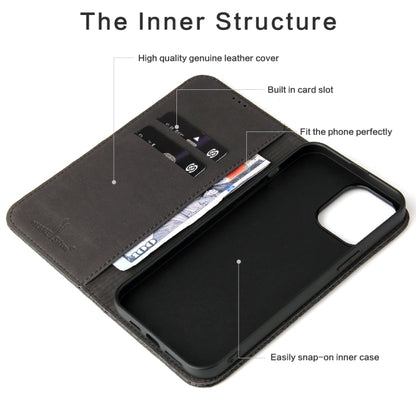 For iPhone 15 Pro Fierre Shann Crocodile Texture Magnetic Genuine Leather Phone Case(Black) by FIERRE SHANN
