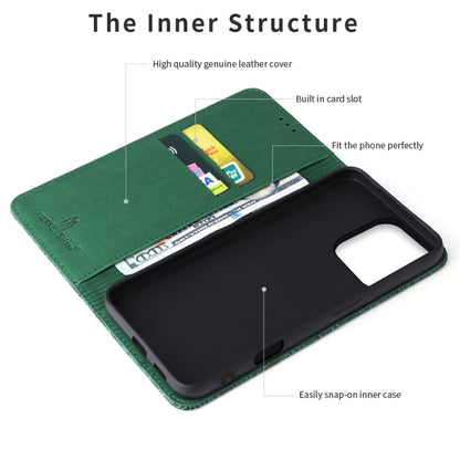 For iPhone 16 Pro Max Fierre Shann Crocodile Texture Magnetic Genuine Leather Phone Case(Green) by FIERRE SHANN