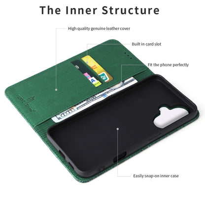 For iPhone 16 Plus Fierre Shann Crocodile Texture Magnetic Genuine Leather Phone Case(Green) by FIERRE SHANN