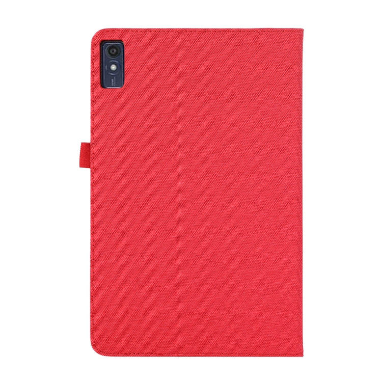 For Lenovo Tab M10 5G 10.6 Horizontal Flip TPU + Fabric PU Leather Tablet Case(Red) by bashfashion