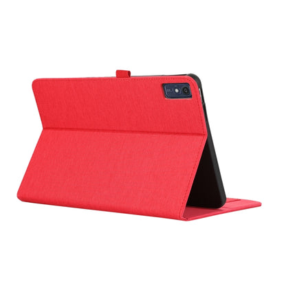 For Lenovo Tab M10 5G 10.6 Horizontal Flip TPU + Fabric PU Leather Tablet Case(Red) by bashfashion