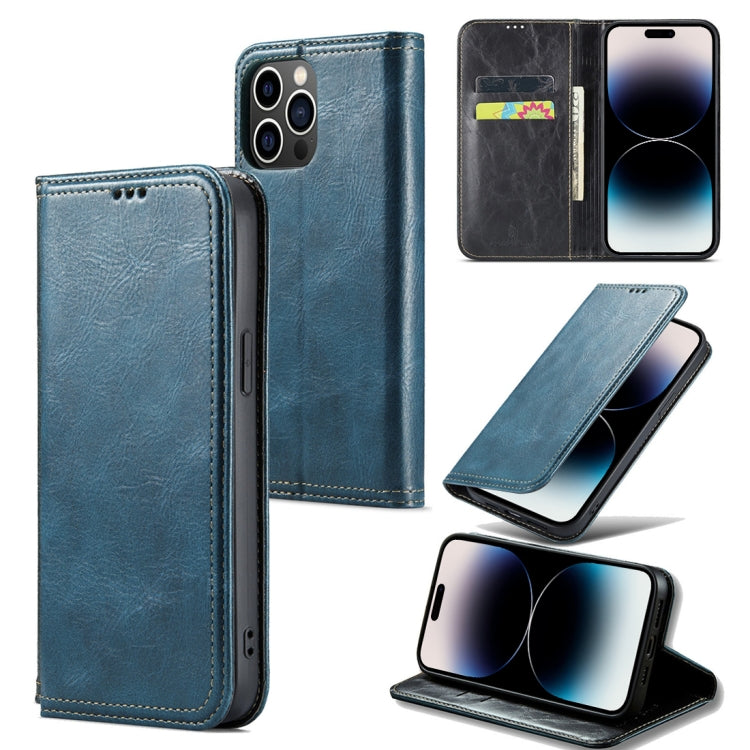 For iPhone 15 Pro Fierre Shann Vintage Bark Texture Wallet Leather Phone Case(Green) by FIERRE SHANN