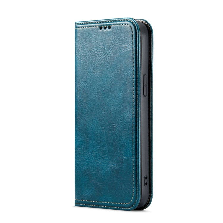 For iPhone 15 Pro Fierre Shann Vintage Bark Texture Wallet Leather Phone Case(Green) by FIERRE SHANN