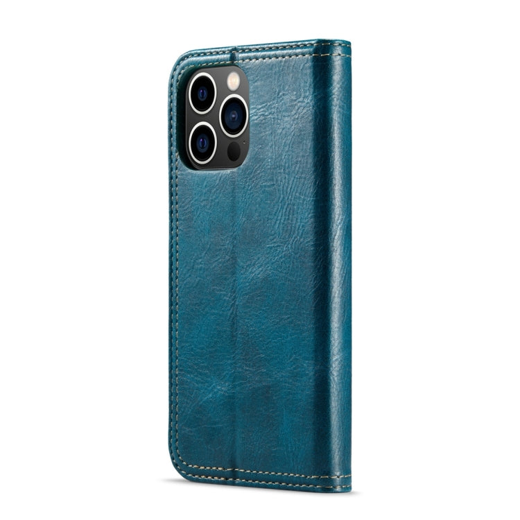For iPhone 15 Pro Fierre Shann Vintage Bark Texture Wallet Leather Phone Case(Green) by FIERRE SHANN