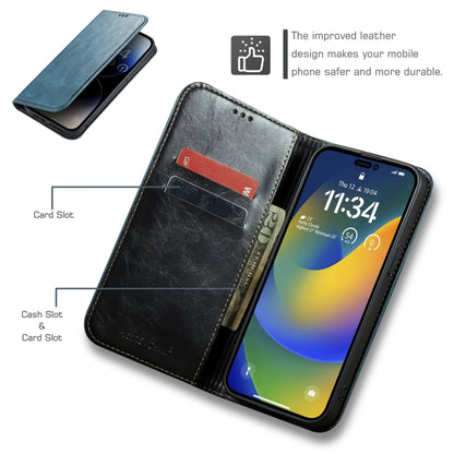 For iPhone 15 Pro Fierre Shann Vintage Bark Texture Wallet Leather Phone Case(Green) by FIERRE SHANN