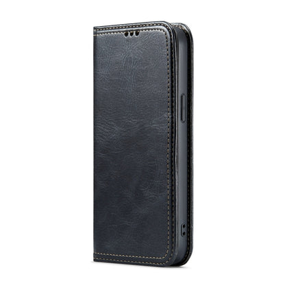 For iPhone 15 Plus Fierre Shann Vintage Bark Texture Wallet Leather Phone Case(Black) by FIERRE SHANN