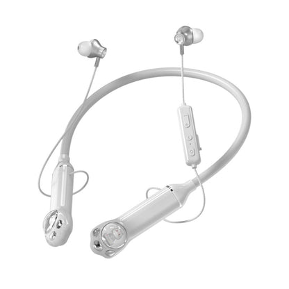 K1692 Meow Planet Neck-mounted Noise Reduction Sports Bluetooth Earphones(White) by bashfashion