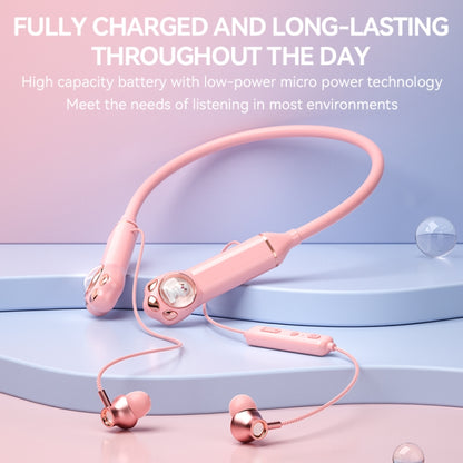 K1692 Meow Planet Neck-mounted Noise Reduction Sports Bluetooth Earphones(Blue) by bashfashion
