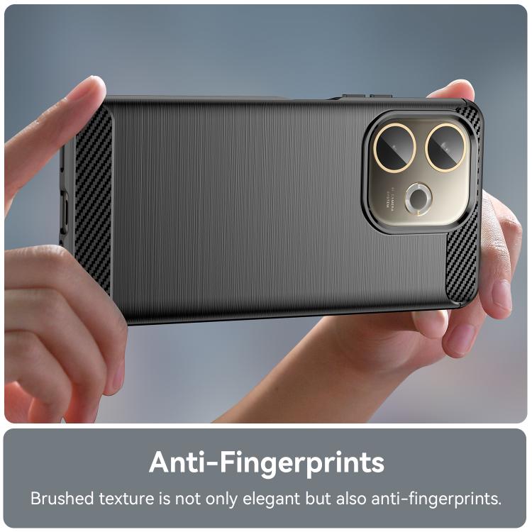 For OPPO A5 Pro 5G Global Carbon Fiber Brushed Texture TPU Phone Case(Black) by bashfashion