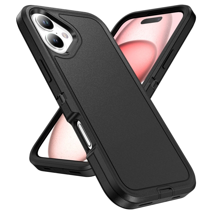 For iPhone 16 Plus Life Waterproof Rugged Phone Case(Black) by bashfashion