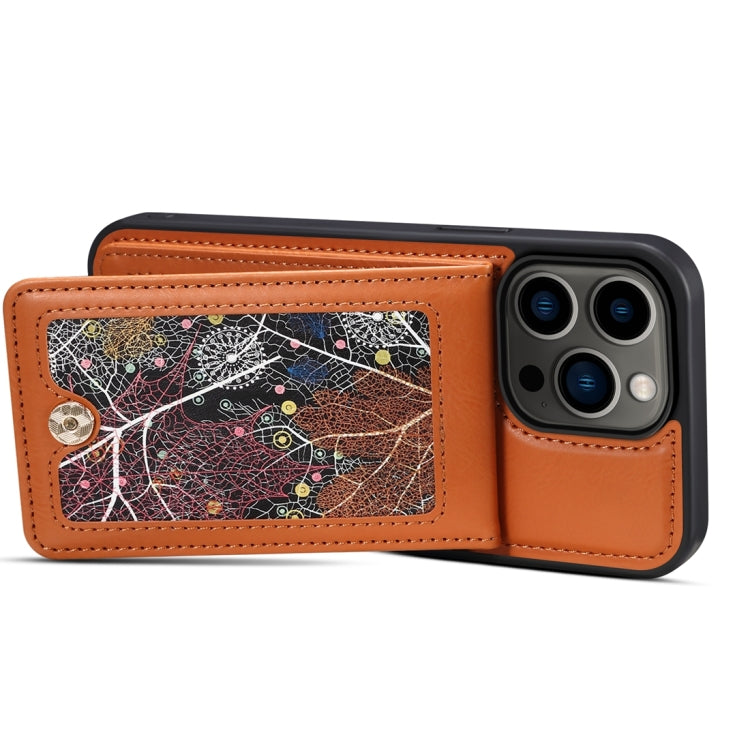 For iPhone 15 Pro Max ESEBLE Star Series Lanyard Holder Card Slot Phone Case(Brown) by ESEBLE