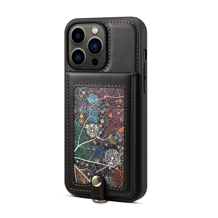 For iPhone 15 Plus ESEBLE Star Series Lanyard Holder Card Slot Phone Case(Black) by ESEBLE