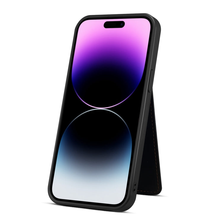 For iPhone 15 Plus ESEBLE Star Series Lanyard Holder Card Slot Phone Case(Black) by ESEBLE