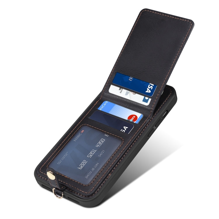 For iPhone 15 Plus ESEBLE Star Series Lanyard Holder Card Slot Phone Case(Black) by ESEBLE