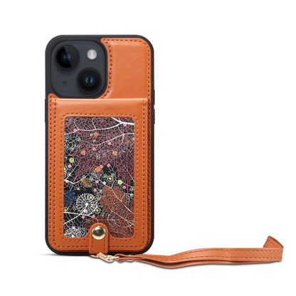 For iPhone 15 ESEBLE Star Series Lanyard Holder Card Slot Phone Case(Brown) by ESEBLE