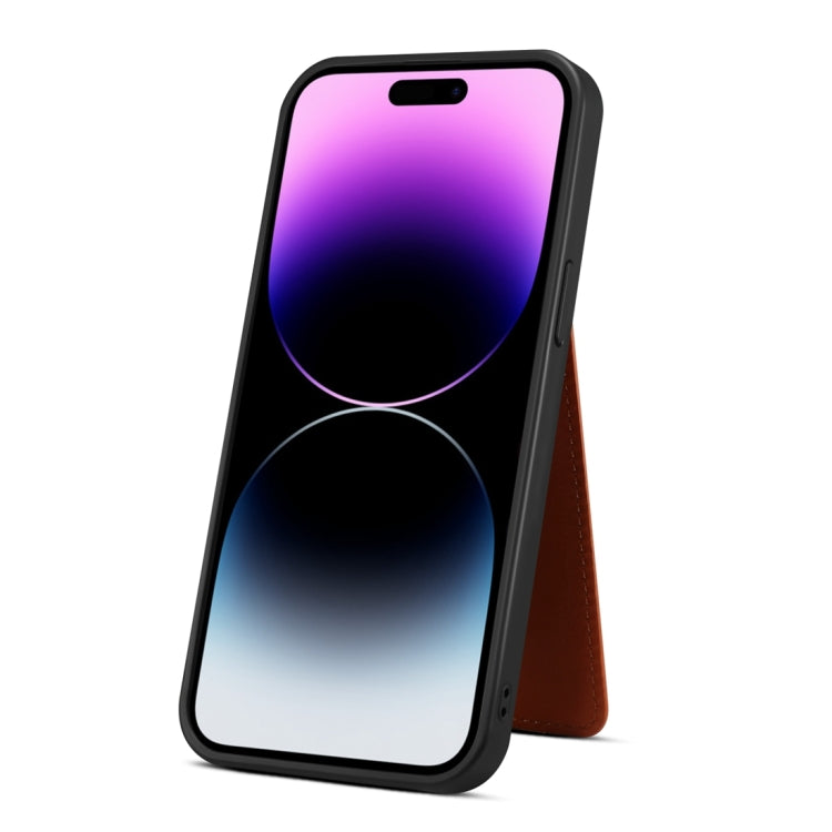 For iPhone 15 ESEBLE Star Series Lanyard Holder Card Slot Phone Case(Brown) by ESEBLE