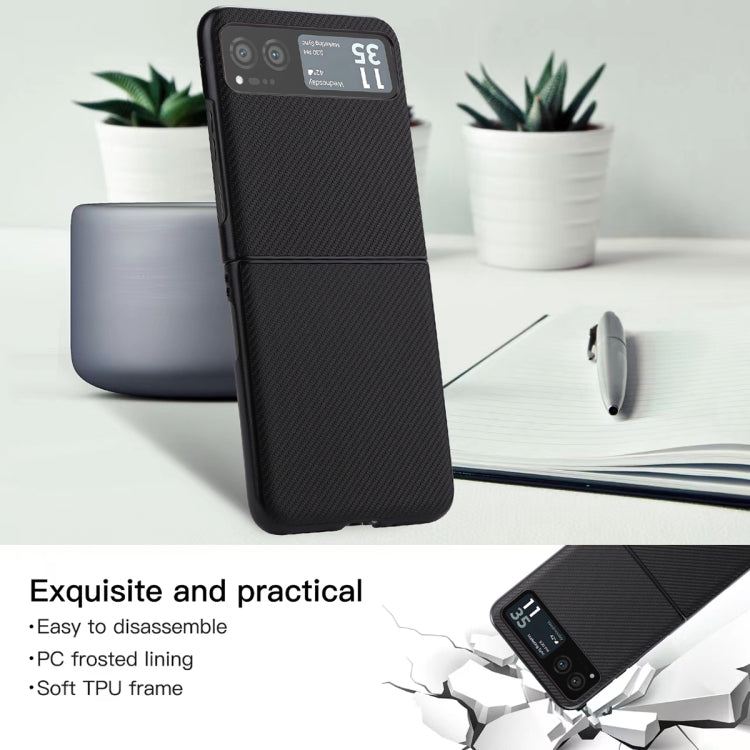 For Motorola Razr 40 ViLi TC Series Kevlar Carbon Fiber Texture Phone Case(Black) by ViLi