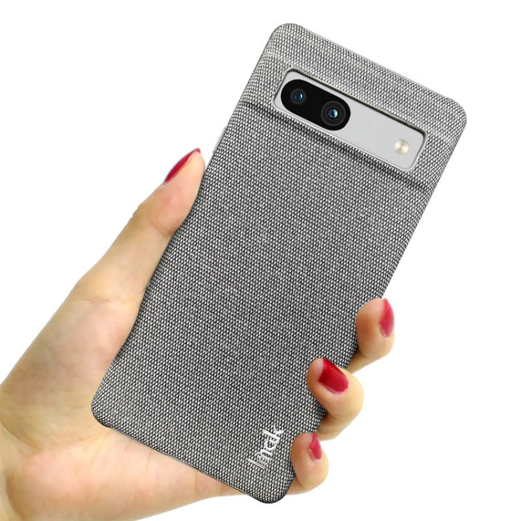 For Google Pixel 7a imak Ruiyi Series Cloth Texture PU + PC Phone Case(Light Grey) by imak