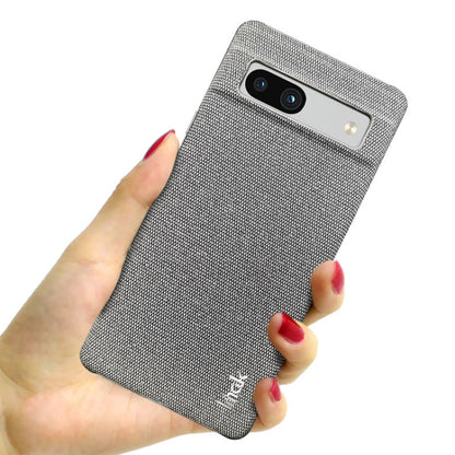 For Google Pixel 7a imak Ruiyi Series Cloth Texture PU + PC Phone Case(Light Grey) by imak
