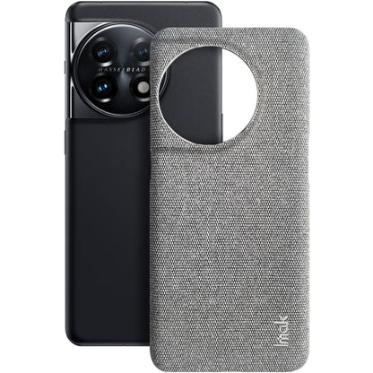 For OnePlus 11 5G imak Ruiyi Series Cloth Texture PU + PC Phone Case(Light Grey) by imak