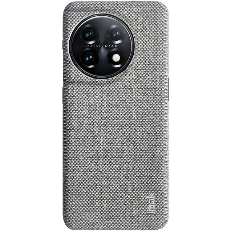 For OnePlus 11 5G imak Ruiyi Series Cloth Texture PU + PC Phone Case(Light Grey) by imak