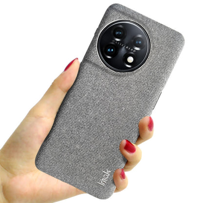 For OnePlus 11 5G imak Ruiyi Series Cloth Texture PU + PC Phone Case(Light Grey) by imak
