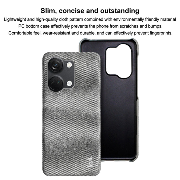 For OnePlus Ace 2V / Nord 3 5G imak Ruiyi Series Cloth Texture PU + PC Phone Case(Dark Grey) by imak