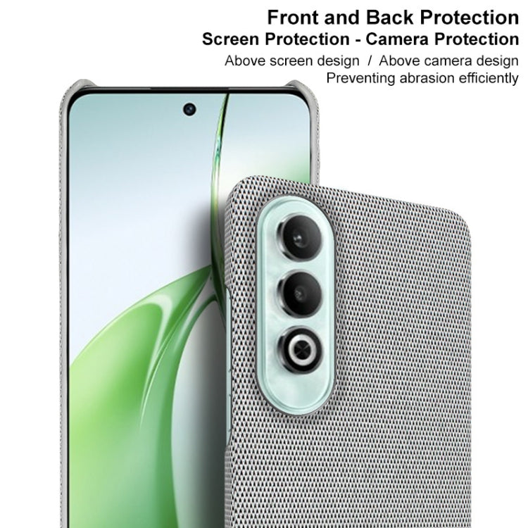 For OnePlus Nord CE4 5G imak Ruiyi Series Cloth Texture PU + PC Phone Case(Light Grey) by imak
