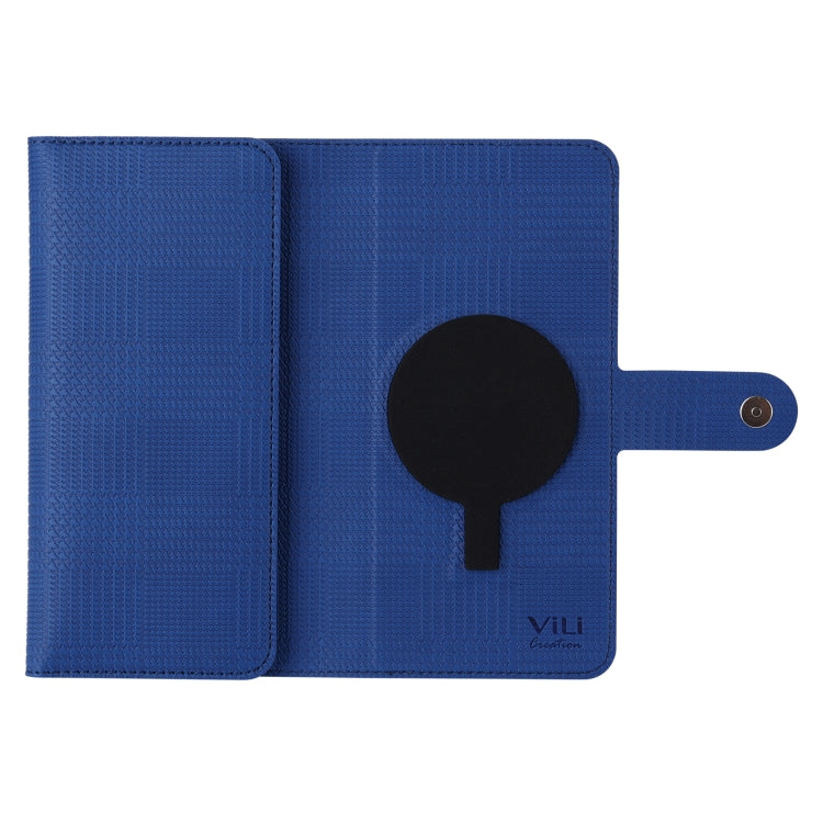 For iPhone 15 Pro ViLi GHB Series MagSafe Magnetic Zipper Leather Phone Case(Blue) by ViLi