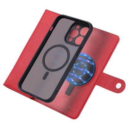 For iPhone 15 Plus ViLi GHB Series MagSafe Magnetic Zipper Leather Phone Case(Red) by ViLi