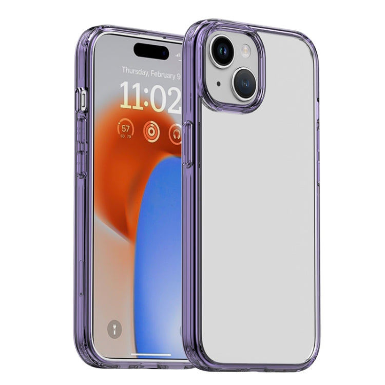 For iPhone 15 iPAKY Hanguang Series Transparent TPU+PC Phone Case(Transparent Purple) by iPAKY