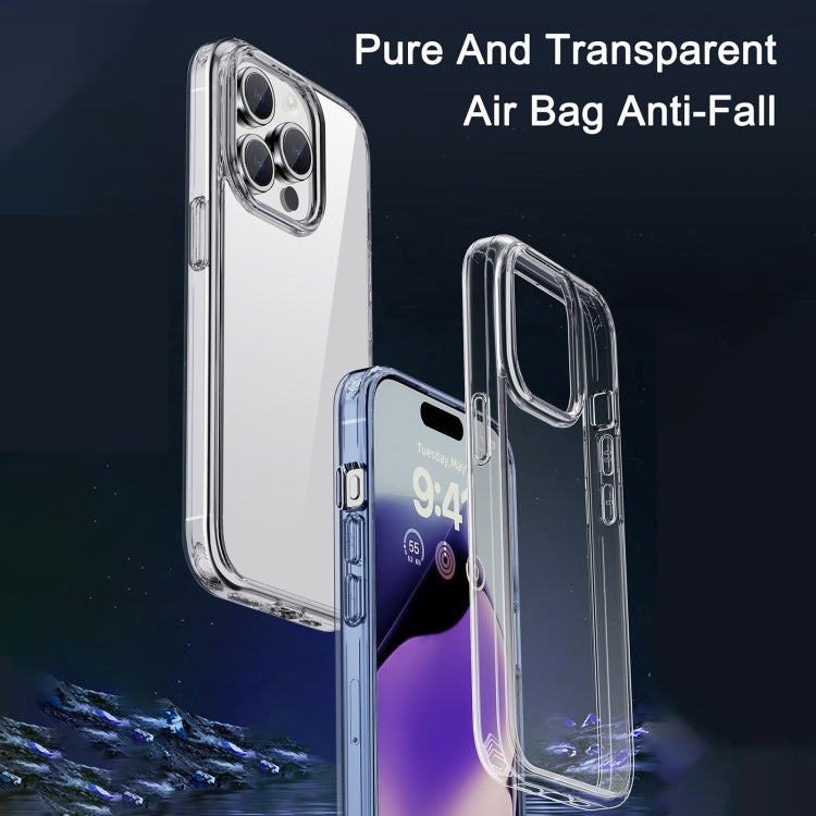 For iPhone 15 Plus iPAKY Hanguang Series Transparent TPU+PC Phone Case(Transparent Purple) by iPAKY