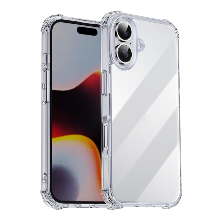 For iPhone 16 Plus iPAKY Crystal Clear Series Shockproof PC + TPU Protective Phone Case(Transparent) by iPAKY