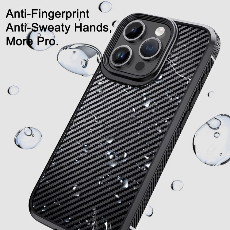 For iPhone 15 Plus iPAKY MG Series Carbon Fiber PC + TPU Protective Phone Case(Black) by iPAKY