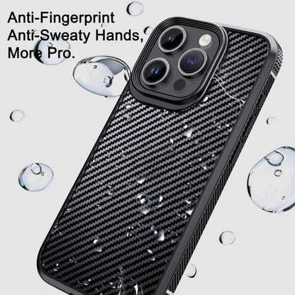 For iPhone 15 Plus iPAKY MG Series Carbon Fiber PC + TPU Protective Phone Case(Black) by iPAKY