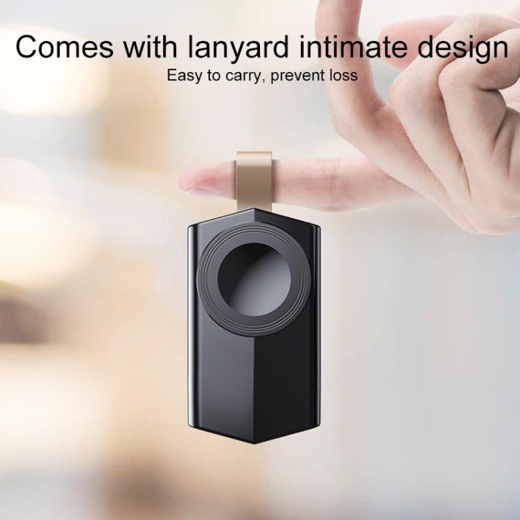 For Apple Watch Series USB Port Portable Magnetic Wireless Charger(Black) by bashfashion