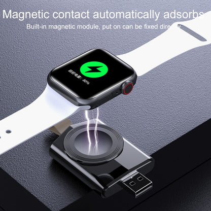 For Apple Watch Series USB Port Portable Magnetic Wireless Charger(White) by bashfashion