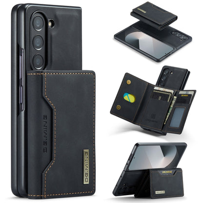For Samsung Galaxy Z Fold6 DG.MING M2 Series 3-Fold Multi Card Bag + Magnetic Phone Case(Black) by DG.MING