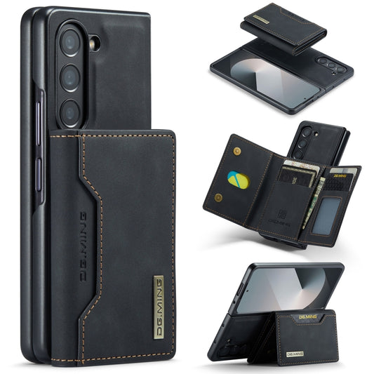 For Samsung Galaxy Z Fold6 DG.MING M2 Series 3-Fold Multi Card Bag + Magnetic Phone Case(Black) by DG.MING
