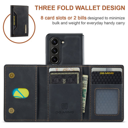 For Samsung Galaxy Z Fold6 DG.MING M2 Series 3-Fold Multi Card Bag + Magnetic Phone Case(Black) by DG.MING