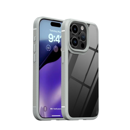 For iPhone 15 Pro iPAKY MG Series Transparent PC+TPU Phone Case(Grey) by iPAKY